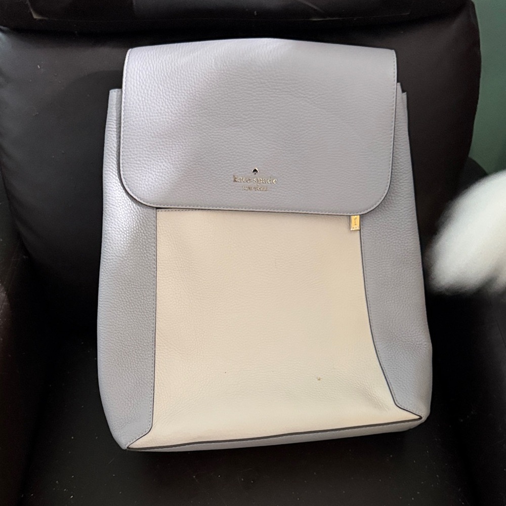 Kate Spade Elegant Gray and Cream Backpack